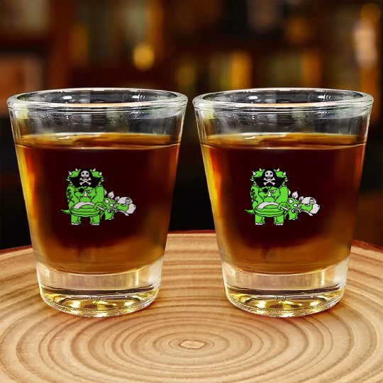 Triceratops Stegosaurus 2 Dinosaur Pirates Dinos Shot Glasses