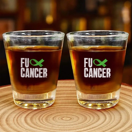 Non-Hodgkin Lymphoma Awareness Fuck Cancer Shot Glasses