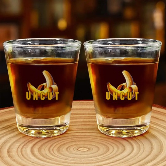 Uncut Peeled Banana Shot Glasses
