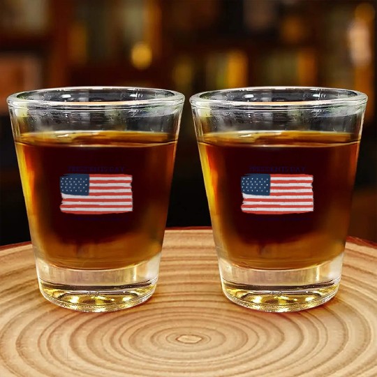 US flag.Presidents Day Shot Glasses