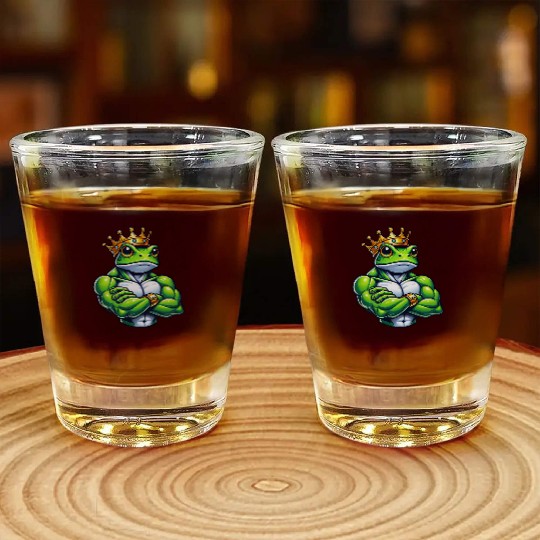Muscular Frog King Fitness Workout Training Shot Glasses