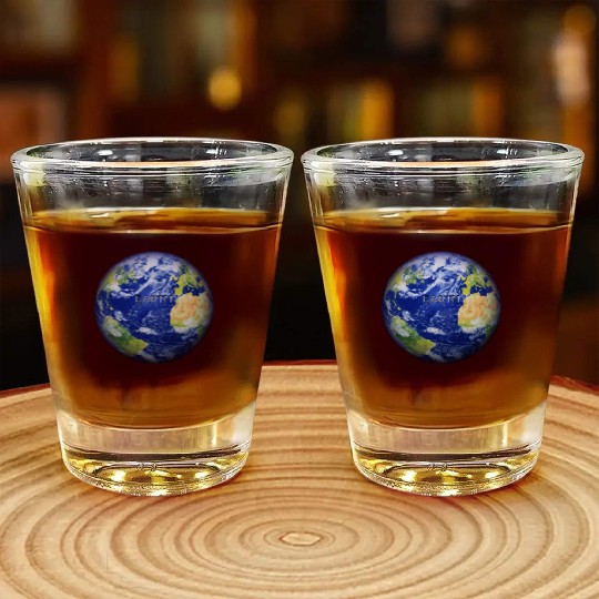 Planet Earth – Realistic Globe Environmental Art Shot Glasses