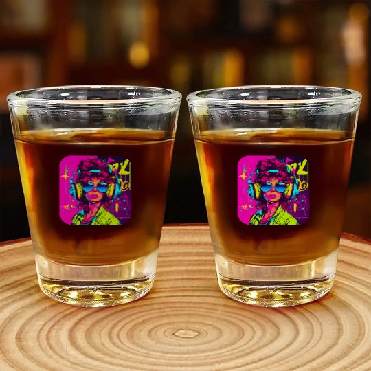 iconic pop culture 80s style fashion Shot Glasses