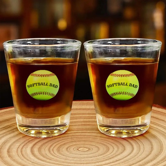 Softball Dad Shot Glasses