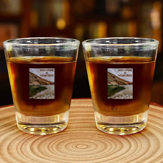 ADVENTURE IN MOUNTAINS Shot Glasses
