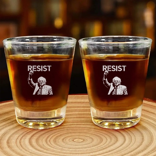 RESIST Bernie Sanders Freedom US National Service Shot Glasses