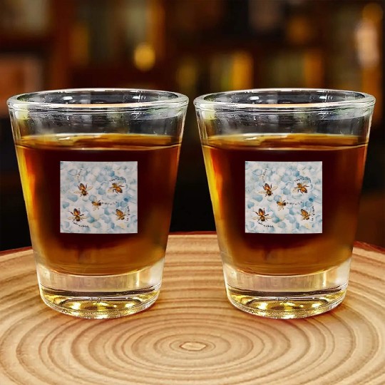 Bumble bee be kind of a bitch funny bug insect Shot Glasses