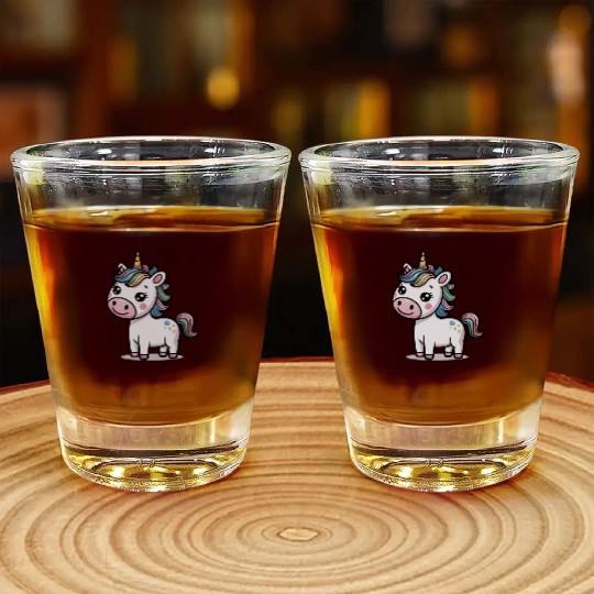 Believe in Magic – Cute Rainbow Unicorn Fantasy Shot Glasses