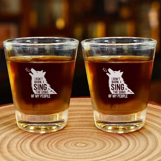 Funny Husky Singing Dog Quote  Shot Glasses