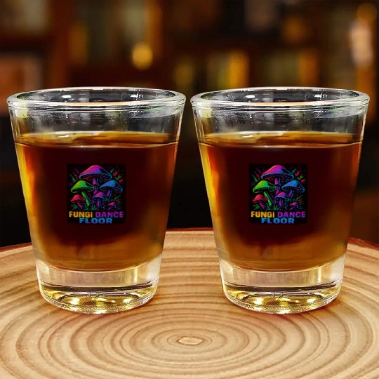 Trippy Mushroom EDM Rave Psychedelic Festival Shot Glasses