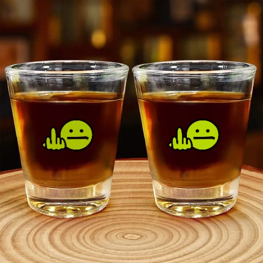 Angry Smiley technical remix Shot Glasses