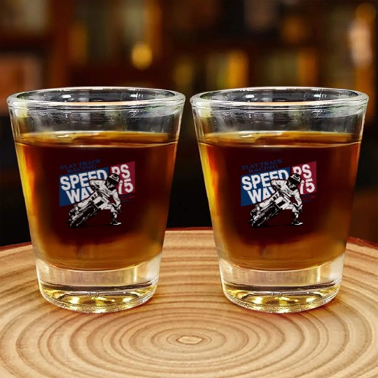 Flat Track Rider - Speedway Racing Shot Glasses