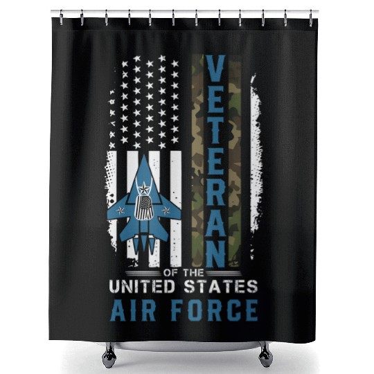Us Air Force Veteran Camo Shower Curtains
