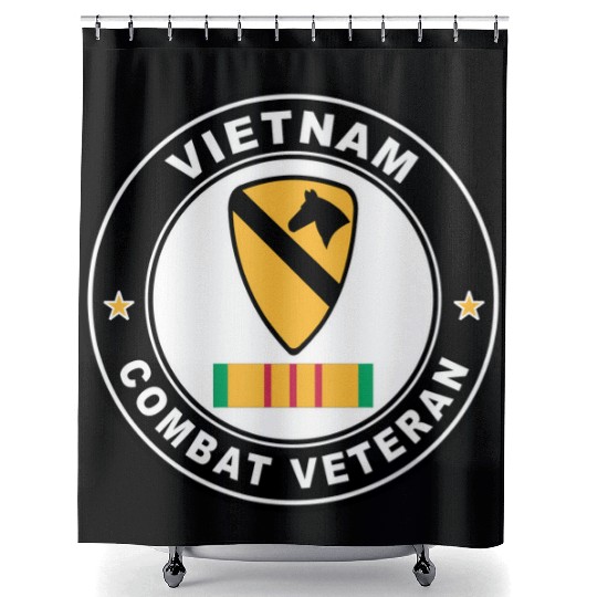 1st Cavalry Division Vietnam Combat Veteran Shower Curtains