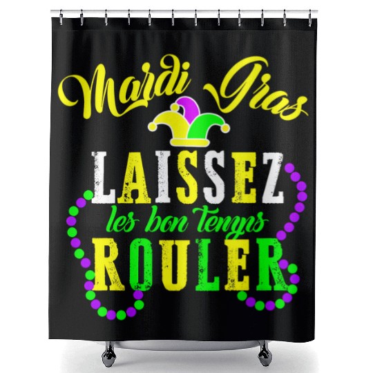 Mardi Gras laissez les bon temps rouler Fat Shower Curtains