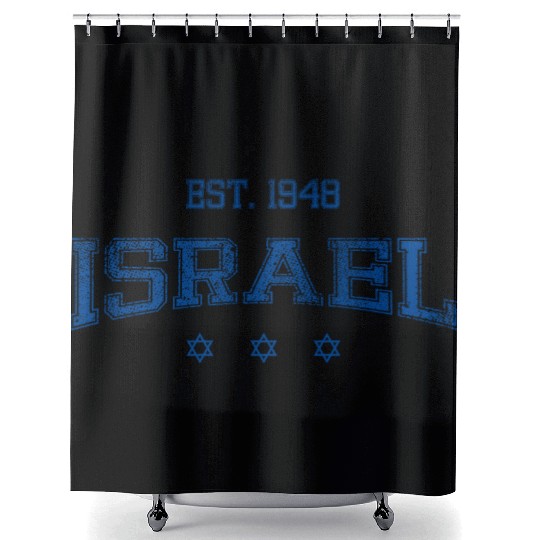 Israel-blue Shower Curtains