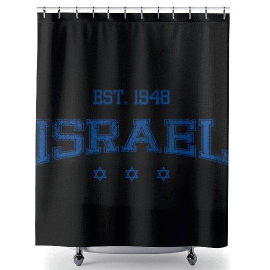 Israel-blue Shower Curtains