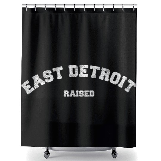 East Detroit Raised Michigan Shower Curtains