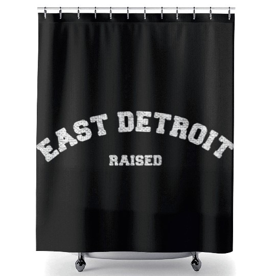 East Detroit Raised Michigan Shower Curtains