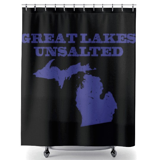 Great Lakes Unsalted Blue Shower Curtains