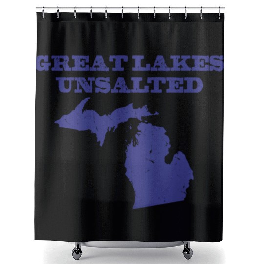 Great Lakes Unsalted Blue Shower Curtains