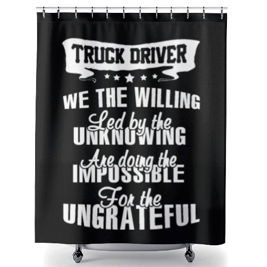 truck driver Shower Curtains