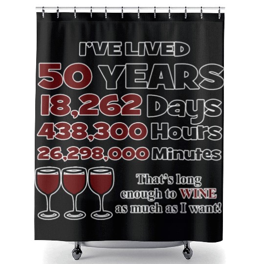 50th Birthday Long Enough Shower Curtains