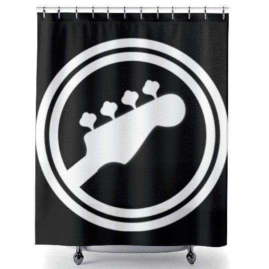 Bass Guitar Logo Shower Curtains