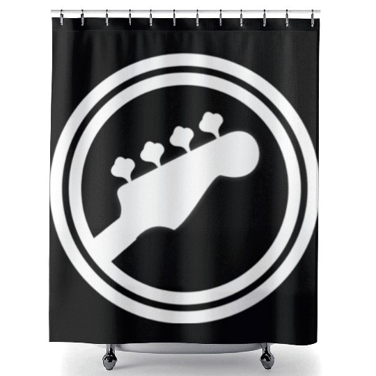 Bass Guitar Logo Shower Curtains