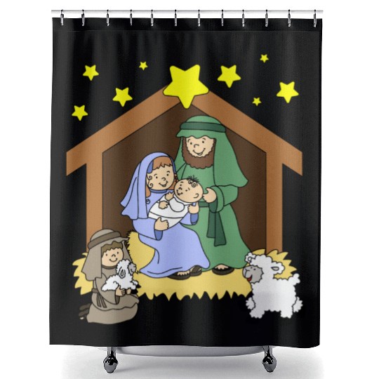 Nativity Scene Shower Curtains