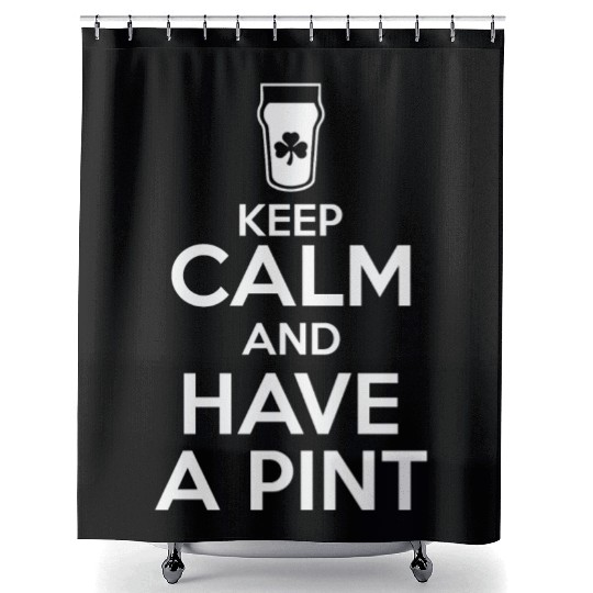 Keep Calm - Pint Shower Curtains