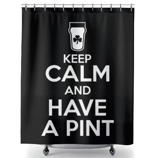 Keep Calm - Pint Shower Curtains