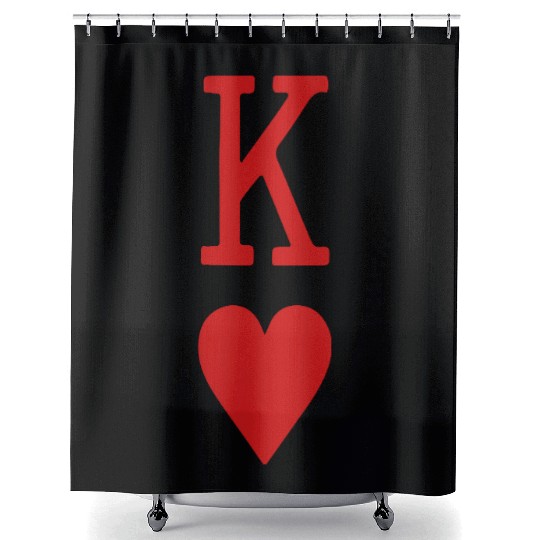 King of Hearts Vector Shower Curtains