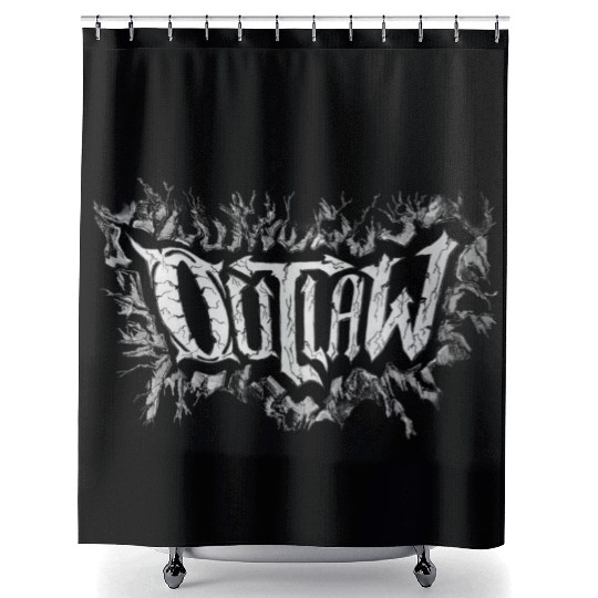 Outlaw lightning Shower Curtains
