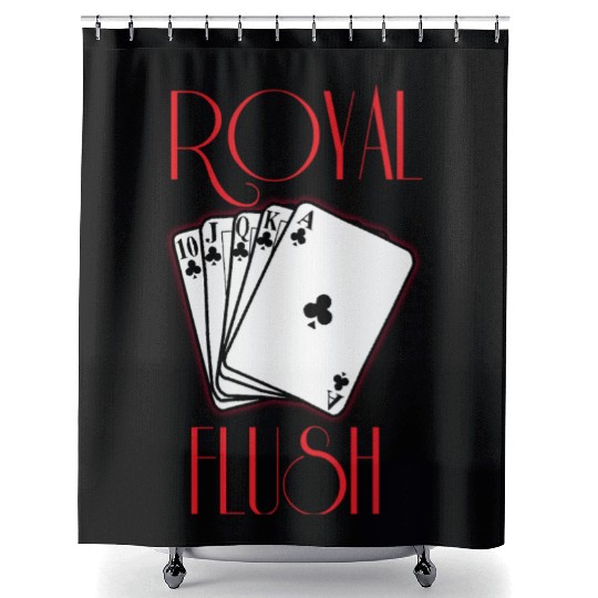 royal flush Shower Curtains