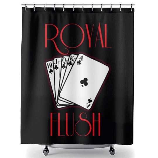 royal flush Shower Curtains