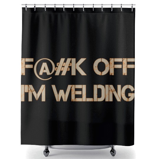 Fuck Off Tan-Orange Shower Curtains