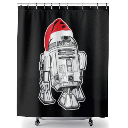 R2D2-Chrstmas Shower Curtains