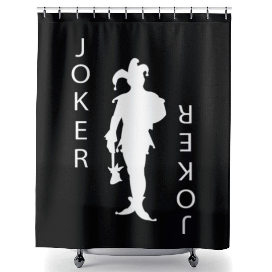 Joker Playing Card Gambling Shower Curtains