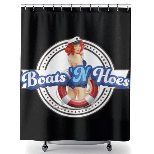 BOATS 'N HOES STEP BROTHERS SEXY LOGO Shower Curtains