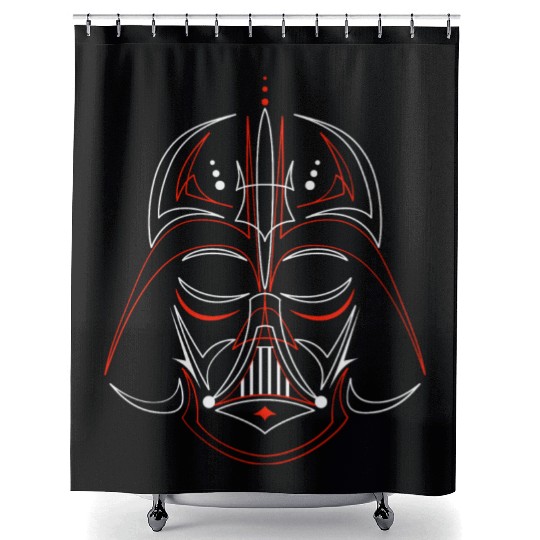 darth Vader neon Shower Curtains