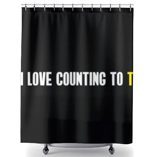 Ultimate Frisbee Shower Curtains: Funny Stall Count Joke