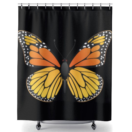 Monarch butterfly Shower Curtains