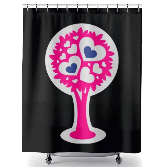 Heart Tree Shower Curtains