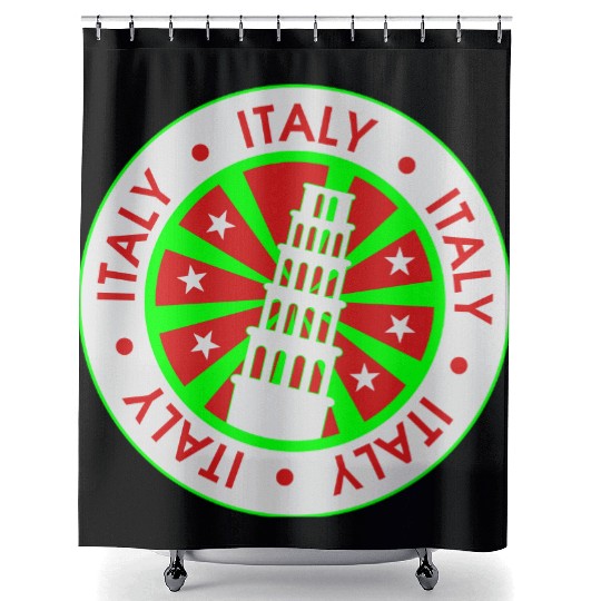 italy sticker Shower Curtains