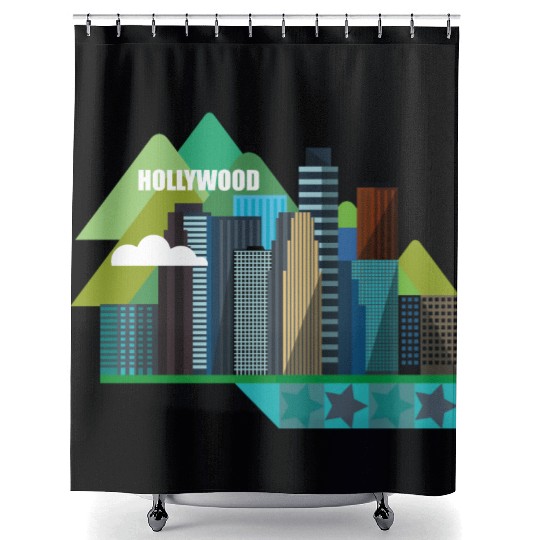 los angeles Shower Curtains
