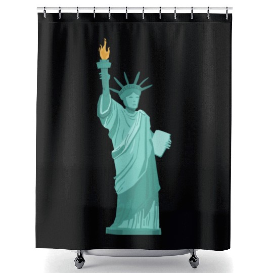 statue of liberty Shower Curtains