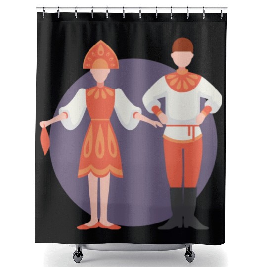 dancing couple Shower Curtains