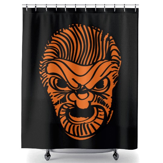 greek mask Shower Curtains