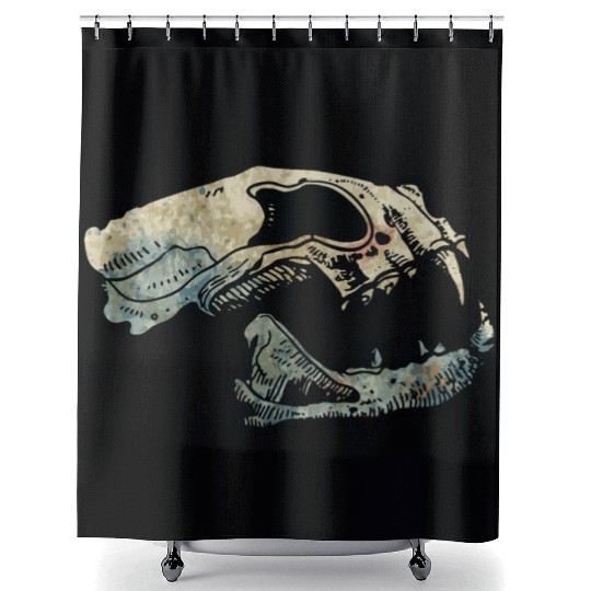 cat skull Shower Curtains
